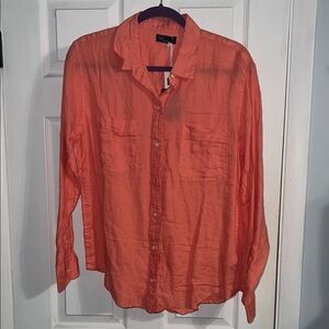 NWT GAP 100% Linen Button-Up Shirt
